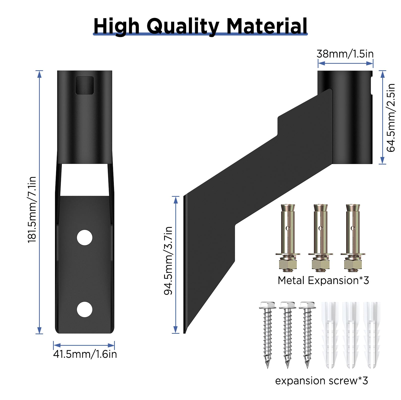 Hugener Starlink Short Wall Mount, Mounting Kit for Buildings with Short Eaves, Fit for Starlink Standard Actuated Gen 2 Dish and Starlink High Performance