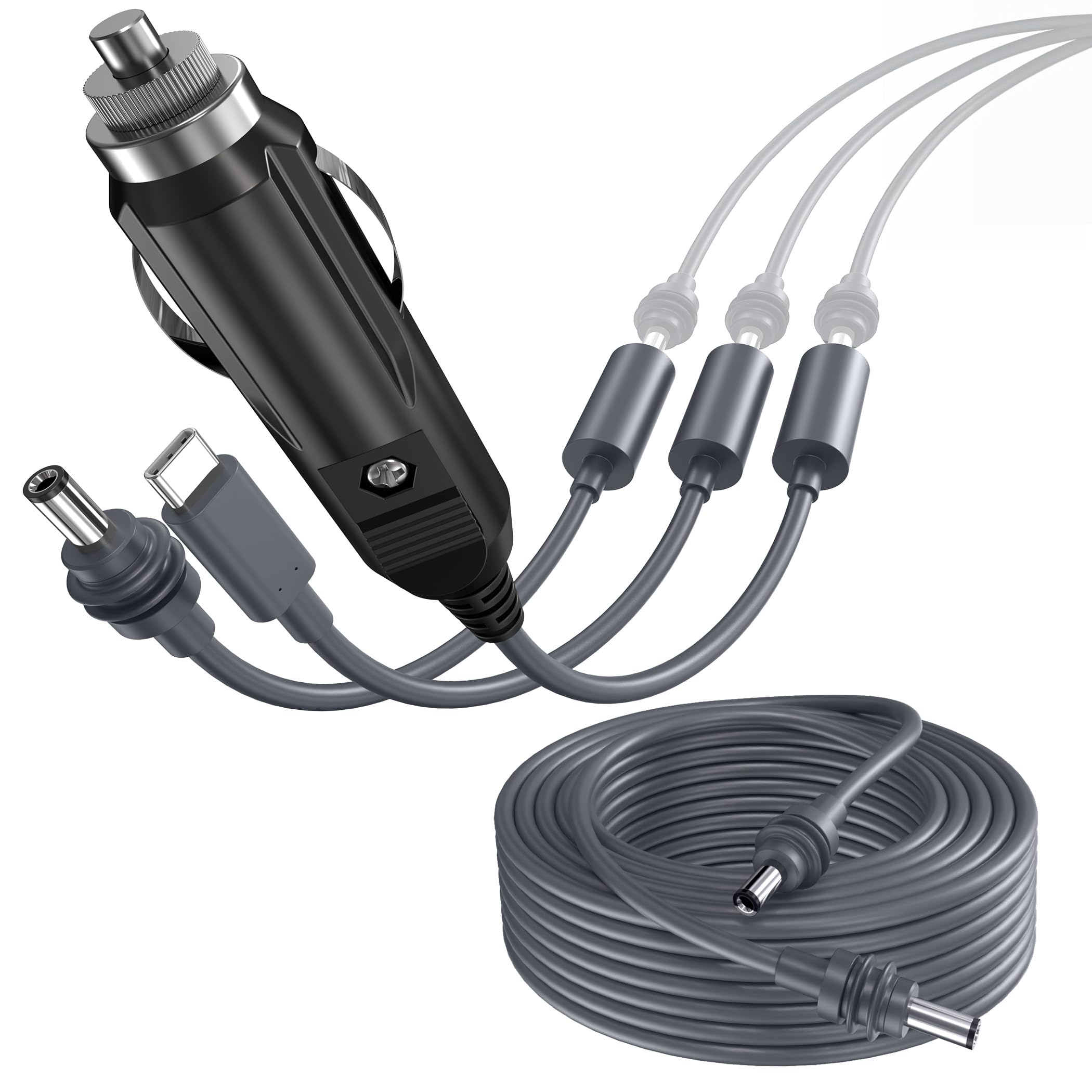 Hugener 3 Packs Starlink Mini Adapters + 2M Cable, USB C/Car Charger/DC to DC Charging Power Converter, Plug & Play Starlink Mini Accessories