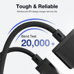 Hugner Magnetic 3 Cable USB-C 6.6FT Compatible with M4/M3/M2 MacBook Air Pro Charger, 140W Magnetic Safe 3 Cable for MacBook Air (13