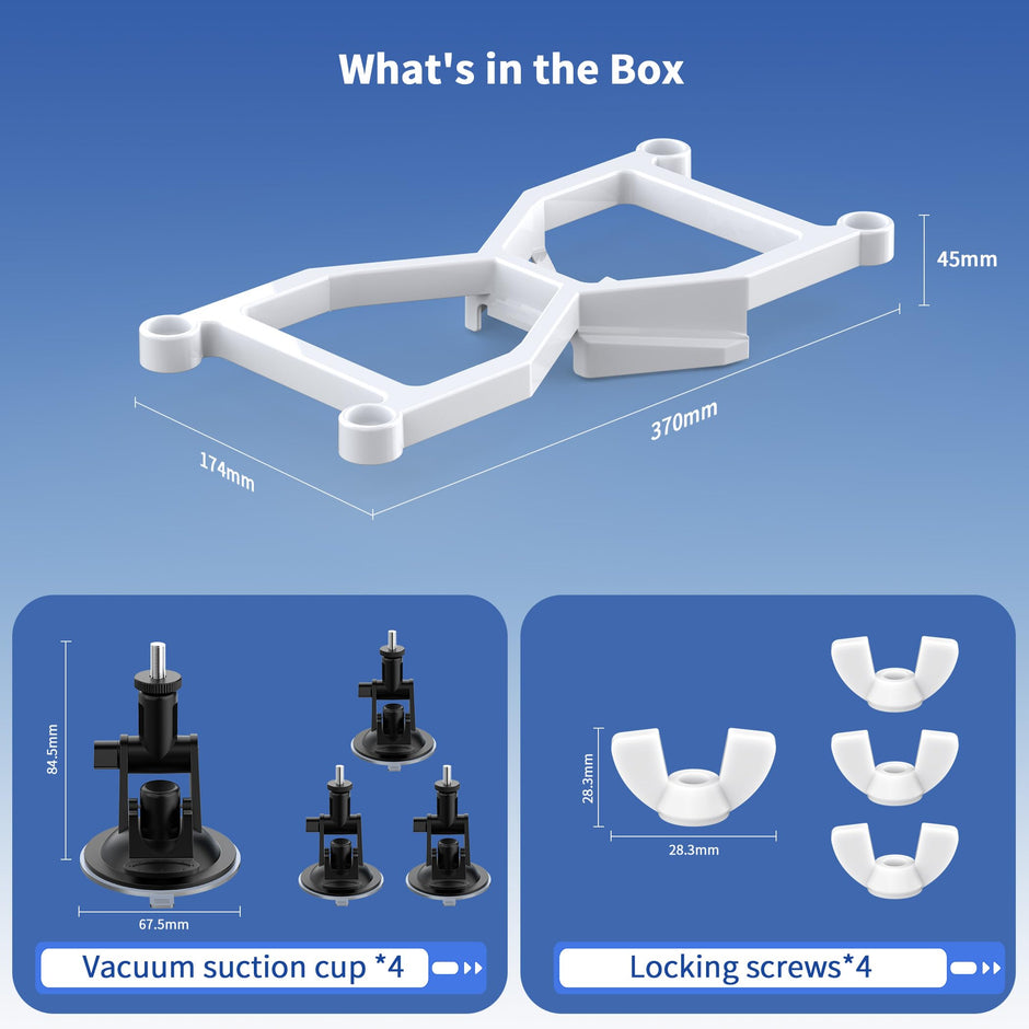 Hugener Starlink Mini Car Mount, Secure Mounting Kit for Car Windows & Sunroofs, Strong Suction Up Ensure Stable Satellite Signal for RVs, Boats and Road Trips