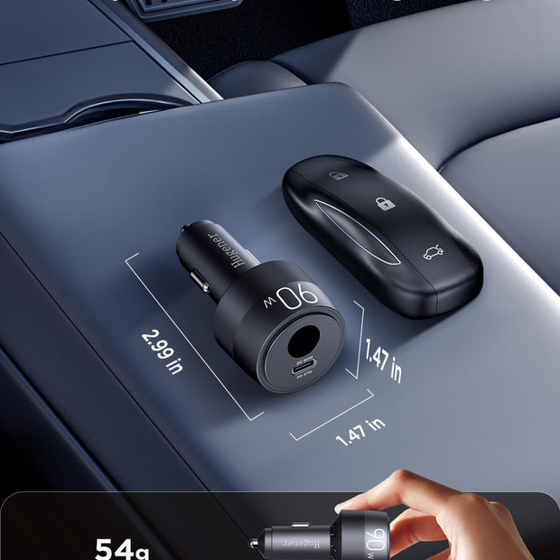 Starlink Mini Car Adapter 12V to 30V DC Step Up Converter, 2-in-1 Cigarette Lighter Adapter with DC Port Boost (60W 30V) and USB-C PD (27W 9V), Supports 30M Official Cable for RV Boat Truck
