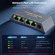 Multi Ports Starlink Gen 3/ Starlink Mini Ethernet Adapter for Wired External Network, 4 Ports Starlink Ethernet Adapter 1 to 4 [4 Devices Networked Simultaneously] - Up to 1 Gbps