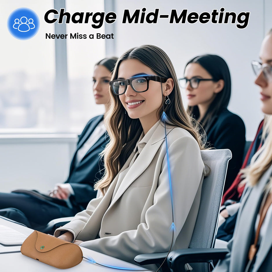 Hugener Clip-On Contact Charging Cable for Ray-Ban Meta Smart Glasses 5FT/1.5M, Power Supply from Glasses Case, Charger Compatible with Wayfarer Meta, Headliner Meta, Skyler Meta