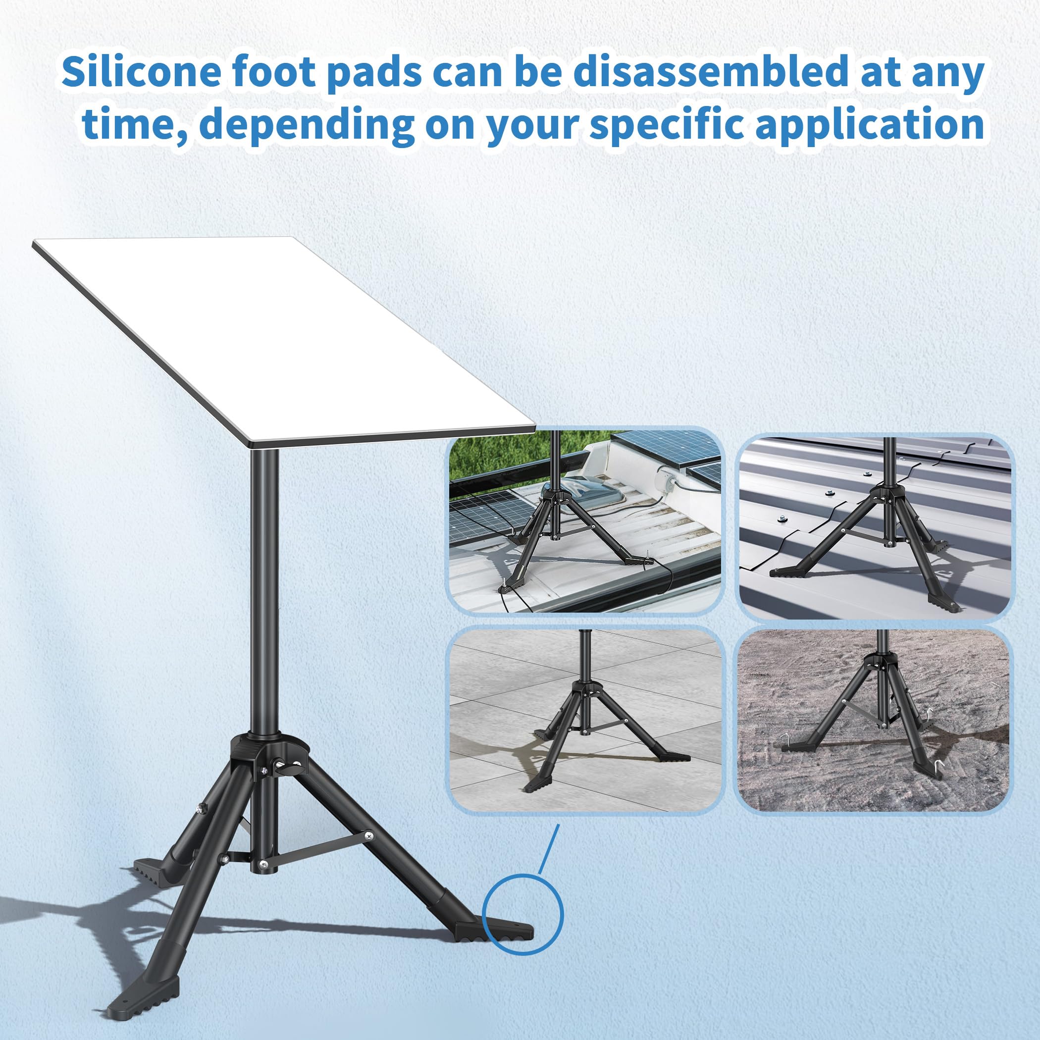 Starlink Gen 3/ Starlink Mini Tripod Stand with Pipe Adapter, Outdoor Portable Starlink Mounting Kit for Camping and RV Travel