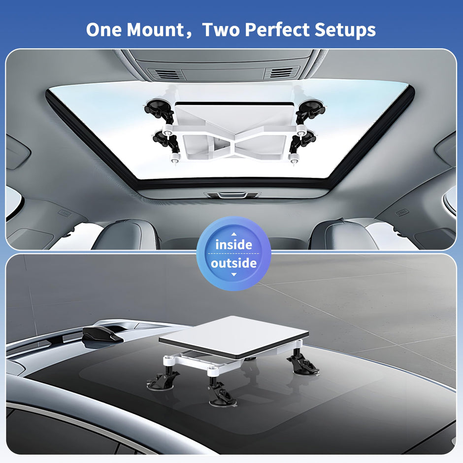 Hugener Starlink Mini Car Mount, Secure Mounting Kit for Car Windows & Sunroofs, Strong Suction Up Ensure Stable Satellite Signal for RVs, Boats and Road Trips