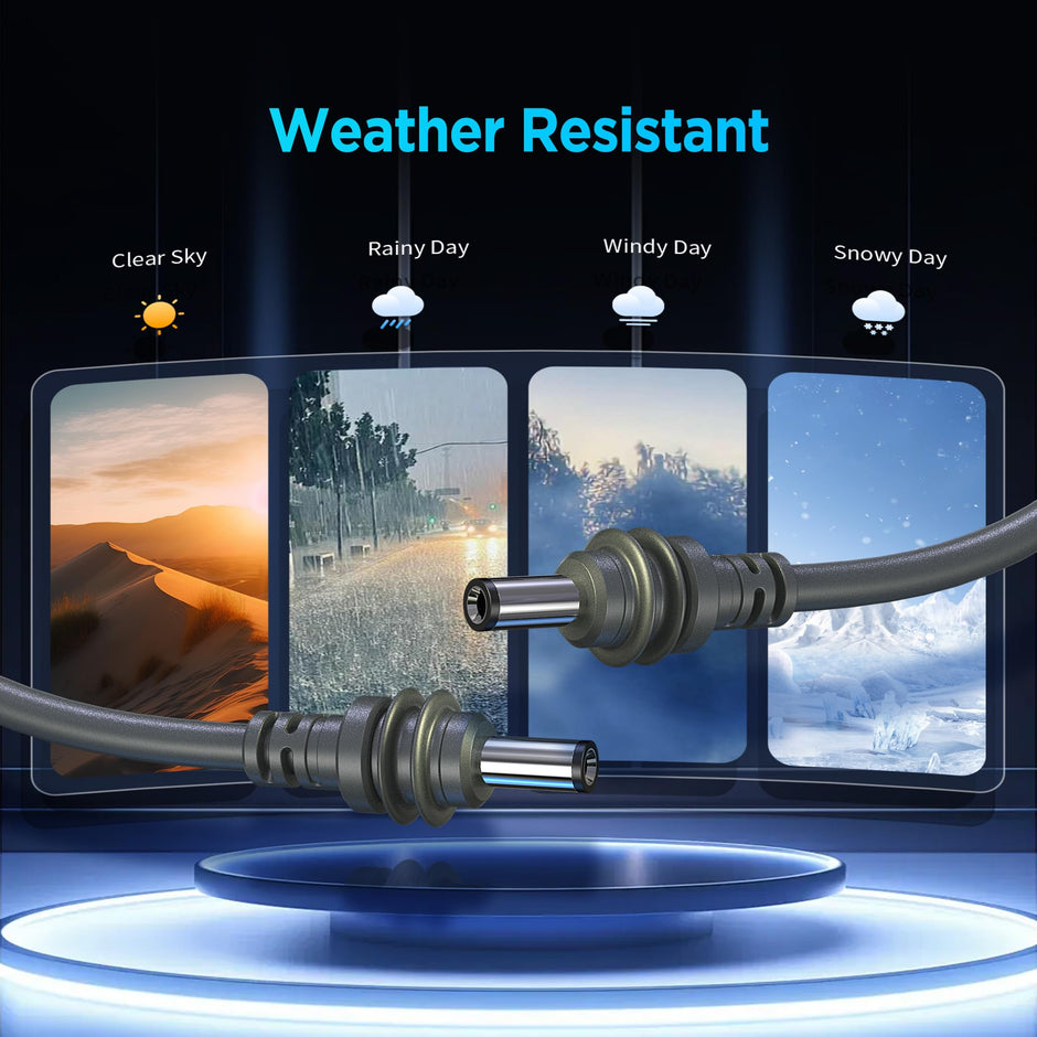 Hugener Starlink Mini DC Cable 16.4FT/5M, Replacement Cable for Starlink Mini Power, Waterproof DC Power Cable