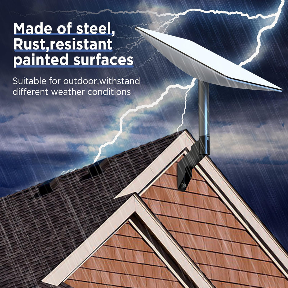 Hugener Starlink Short Wall Mount, Mounting Kit for Buildings with Short Eaves, Fit for Starlink Standard Actuated Gen 2 Dish and Starlink High Performance