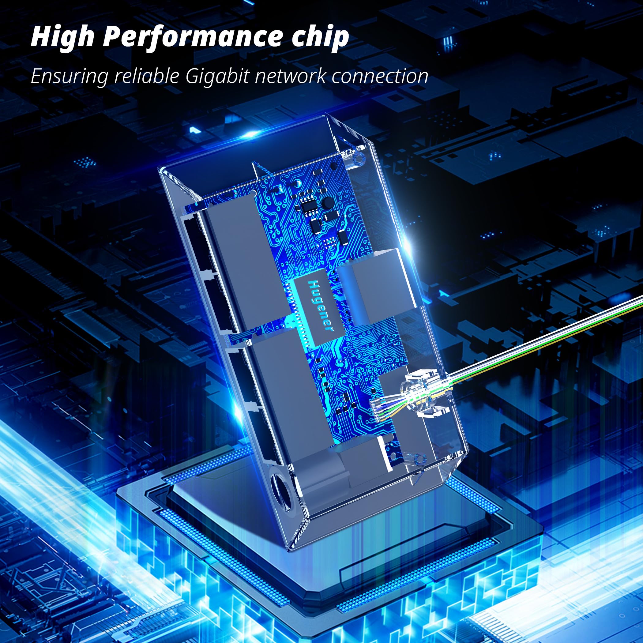 Multi Ports Starlink Gen 3/ Starlink Mini Ethernet Adapter for Wired External Network, 4 Ports Starlink Ethernet Adapter 1 to 4 [4 Devices Networked Simultaneously] - Up to 1 Gbps