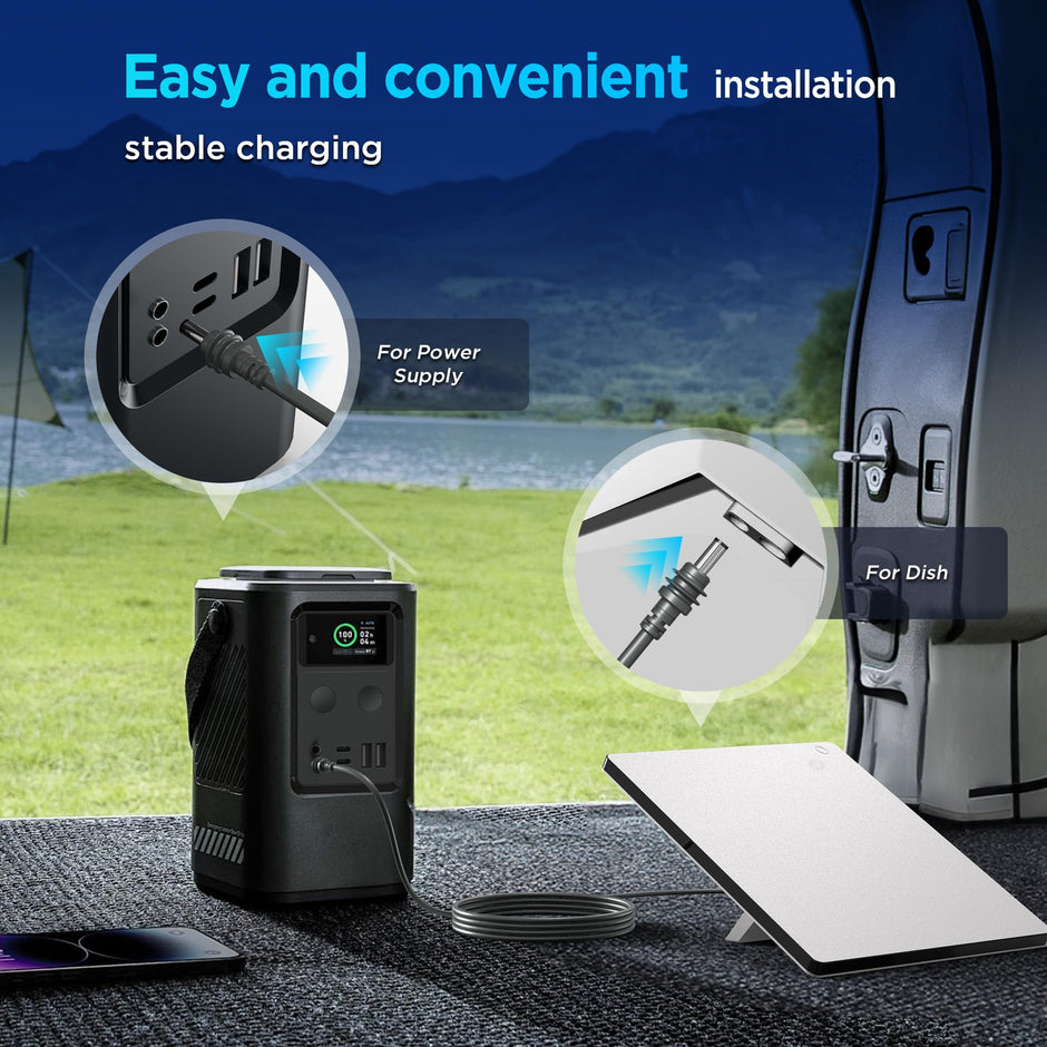 Hugener Starlink Mini DC Cable 16.4FT/5M, Replacement Cable for Starlink Mini Power, Waterproof DC Power Cable