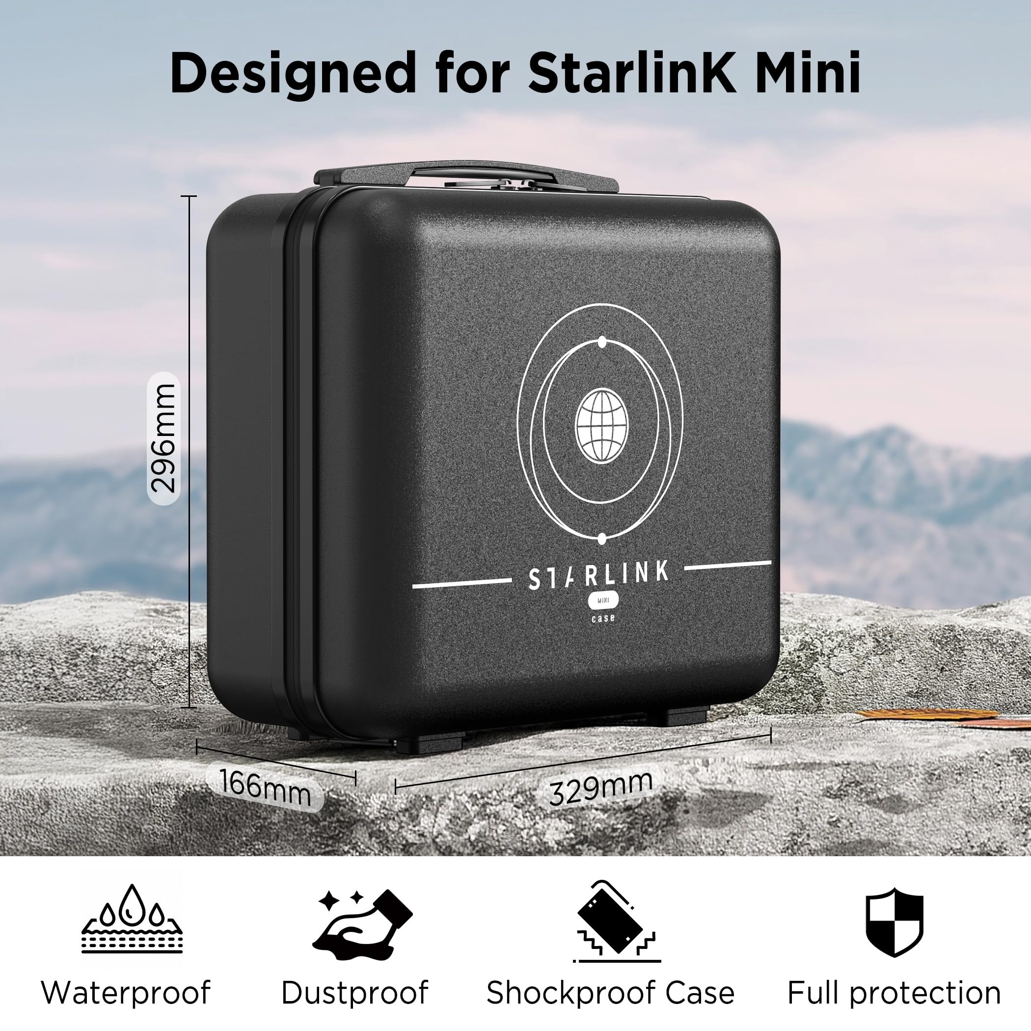 Hugener Starlink Mini Case Travel Case Portable Protective Carrying Case Organizer Bag, Easy to Carry for Outdoor Camping and RV Trips