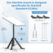 Starlink Gen 3/ Starlink Mini Tripod Stand with Pipe Adapter, Outdoor Portable Starlink Mounting Kit for Camping and RV Travel